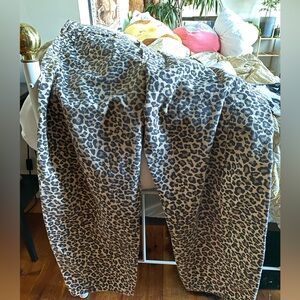 Abercrombie & Fitch Leopard Print Flare Jeans